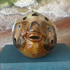 Ceramic Pufferfish Tealight Holder